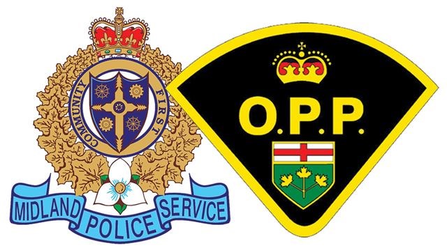 Midland Police Service / Ontario Provincial Police logos