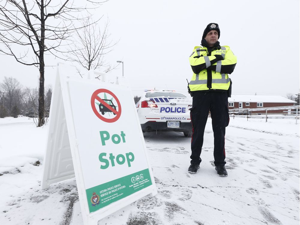 Tony Caldwell / Postmedia Network Ottawa Police Constable T.J. Jellinek poses for a photo in Ottawa Monday Dec 18, 2017. Jellinek was being interviewed by Postmedia regarding Pot Stops for impaired driving. 