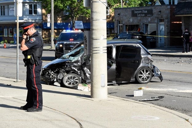 Serious car crash in Hamilton’s east end sends three to hospital
