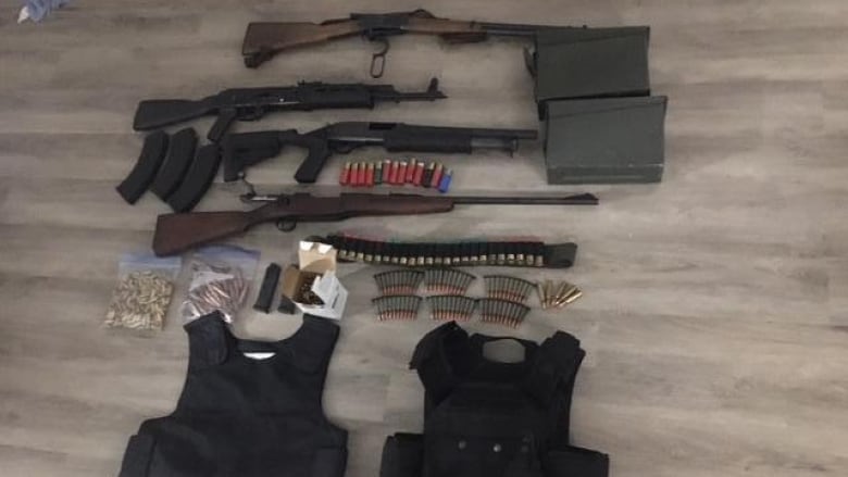 Hamilton man and woman face more than 30 firearm charges after search: police