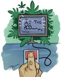 Illustration of a hypothetical THC detection device