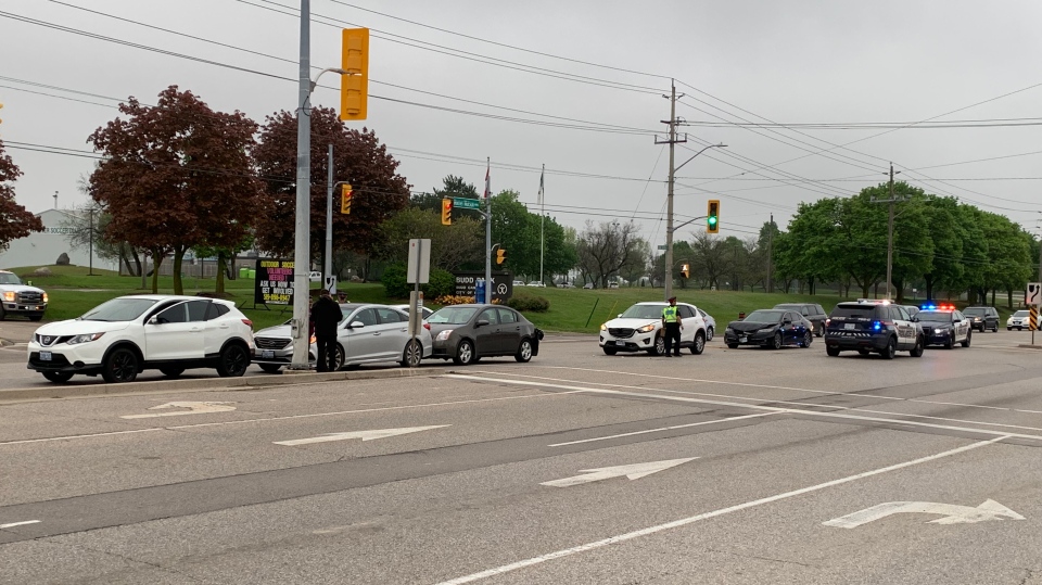Five-vehicle crash on Homer Watson Blvd: charges pending