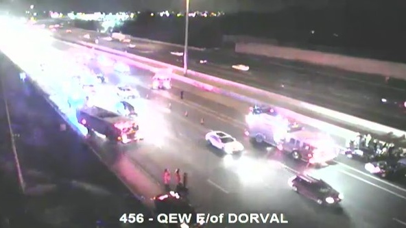 Man arrested for impaired driving after four-vehicle collision on QEW